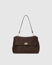 Load image into Gallery viewer, Arden Suede Shoulder Bag- Chocolate