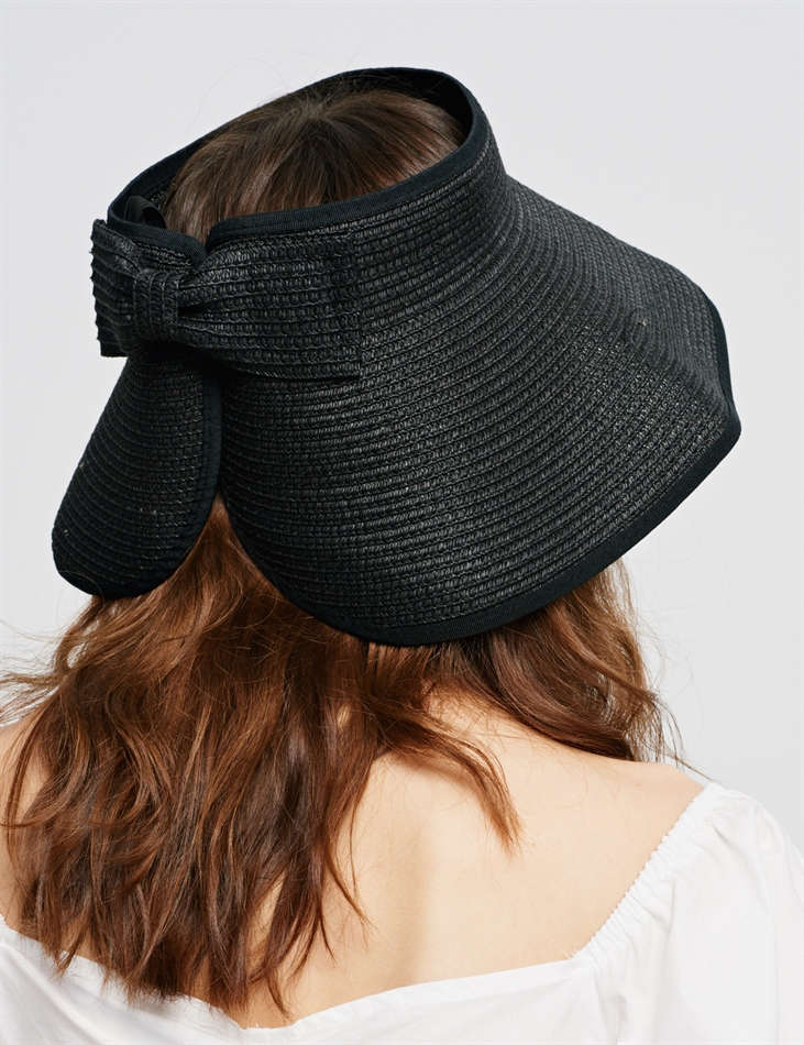 Black Rollup Sun Hat