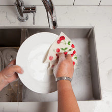 Load image into Gallery viewer, Cherries Swedish Dish Cloth