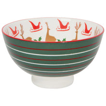 Load image into Gallery viewer, Santa's Reindeer Stamped Bowl 4 Inch