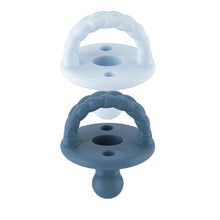 Load image into Gallery viewer, Blue Sweetie Orthodontic Pacifier Set