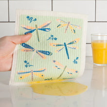 Load image into Gallery viewer, Dragonflies Swedish Dish Cloth