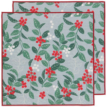 Load image into Gallery viewer, Merry Berry Christmas Recycled Microfibre Dishcloths - Set of 2