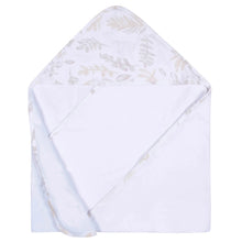 Load image into Gallery viewer, Neutral Leaves Hooded Towel & Washcloth