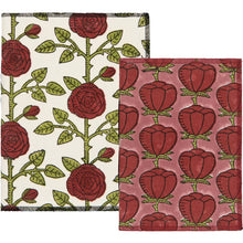 Load image into Gallery viewer, Rose Briar Block Print Notebooks - Set of 2