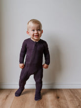 Load image into Gallery viewer, Midnight Dreams Organic Cotton Footed Sleeper