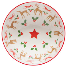 Load image into Gallery viewer, Santa's Reindeer Stamped Bowl 4 Inch