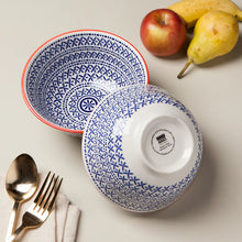 Load image into Gallery viewer, Blue Cross Stamped Bowl