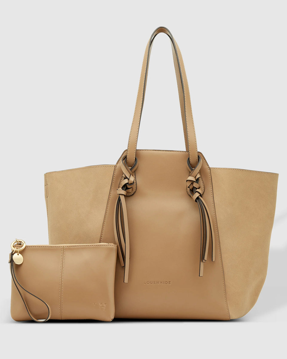 Teneriffe Suede Tote Bag - Frappe – Gift It Gray