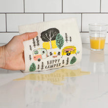 Load image into Gallery viewer, Happy Camper Swedish Sponge Cloth
