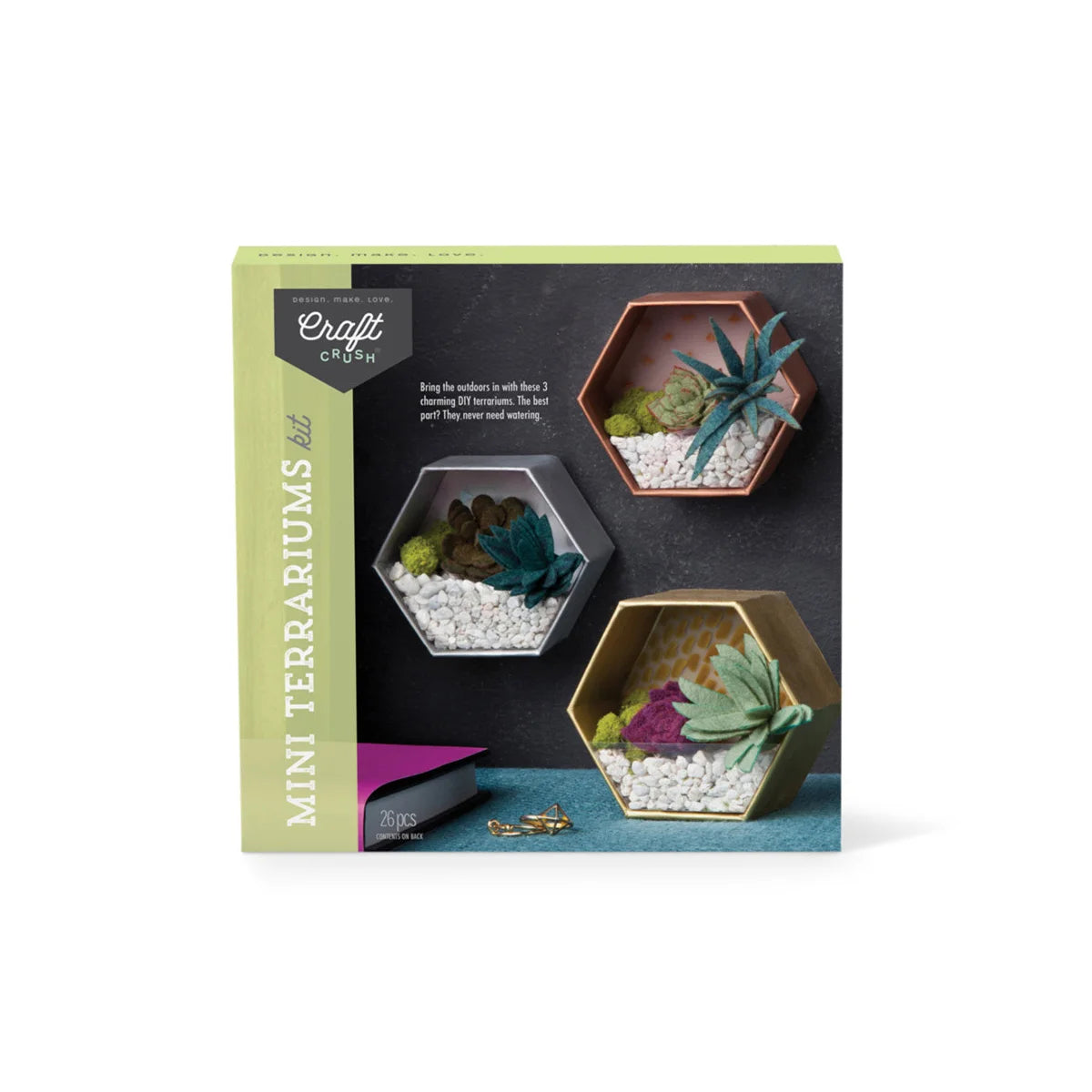 Mini Terrariums Kit Gift It Gray