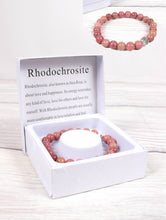 Load image into Gallery viewer, Rhodochrosite Blessing Bead Bracelets with Gift Box