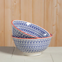 Load image into Gallery viewer, Blue Cross Stamped Bowl