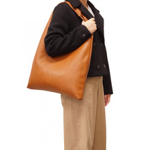 Load image into Gallery viewer, Cecilia 2 in 1 Reversible Hobo - Cognac/Light Grey
