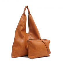 Load image into Gallery viewer, Cecilia 2 in 1 Reversible Hobo - Cognac/Light Grey