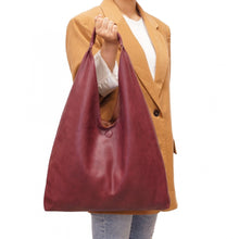 Load image into Gallery viewer, Cecilia 2 in 1 Reversible Hobo - Cognac/Light Grey