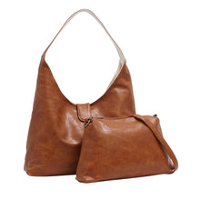 Load image into Gallery viewer, Charlene 2-in-1 Reversible Hobo - Camel / Cream