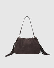 Load image into Gallery viewer, Reese Shoulder Bag- Suede Chocolate