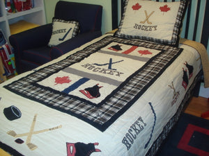 Maple Hockey Kids Twin Quilt Set (PICKUP ONLY)