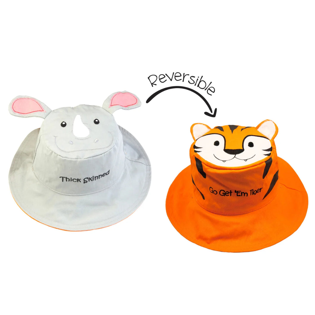 Kids/Baby UPF50+ Sun Hat - Rhino/Tiger