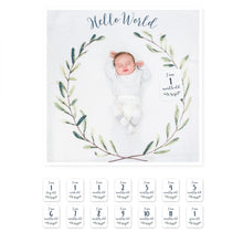 Load image into Gallery viewer, Baby's First Year Gift Set - Hello World Wreath