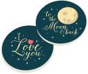 2pc Car Coaster - To The Moon FINAL SALE