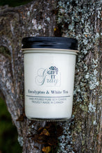 Load image into Gallery viewer, Eucalyptus & White Tea Gift It Gray Soy Candle