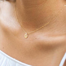 Load image into Gallery viewer, Gold Filled Disc Initial Necklace FINAL SALE