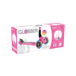 Globber Primo Foldable with Lights - Deep Pink