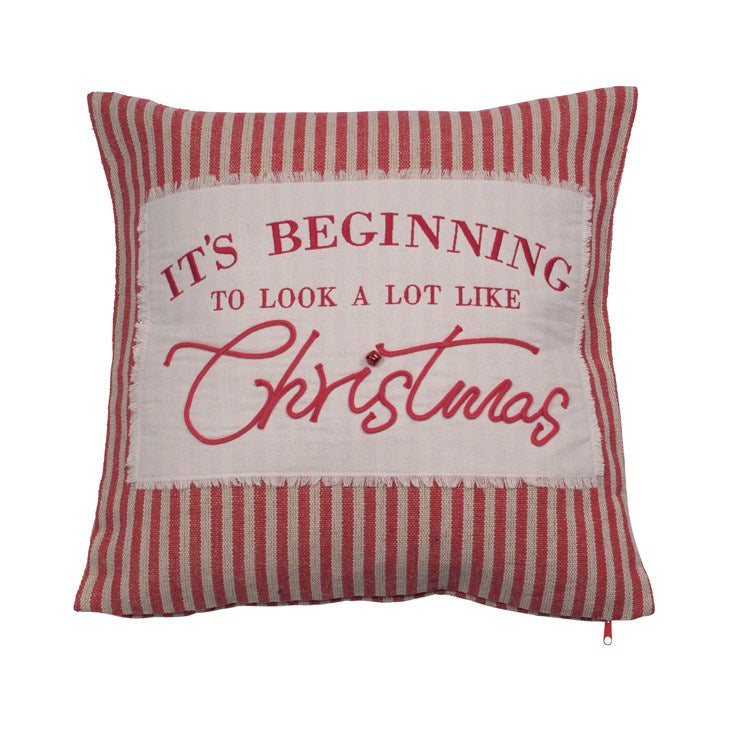 Beginning Look Christmas Pillow