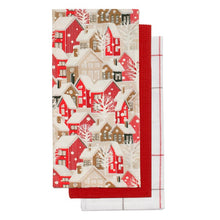 Load image into Gallery viewer, RedvWinter Village Kitchen Towel - Set Of 3
