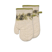 Load image into Gallery viewer, Shimmer Pine Cone Oven Mitts - Set Of 2
