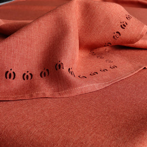 Russet Pumpkin Hemstitch Napkin - Set Of 4