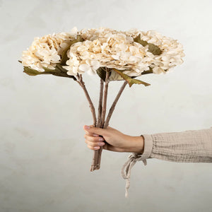 Cream Hydrangea Floral Stem
