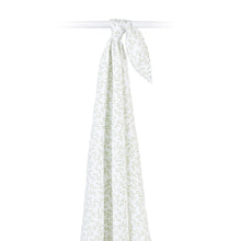 Load image into Gallery viewer, Greenery Cotton Muslin Swaddle Blanket
