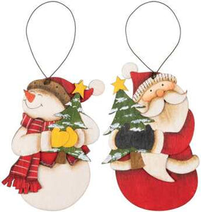 Wooden Chrismtas Ornament - Assorted