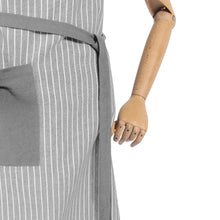 Load image into Gallery viewer, Chambray Stripe Adjustable Apron Charcoal

