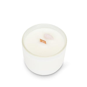 Mini Rose Quartz Crystal Candle