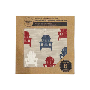 Adirondack Ceramic Coaster - Set Of 6