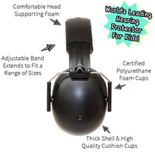 Load image into Gallery viewer, Kids Hearing Protection Earmuffs (2y+) - Black Onyx
