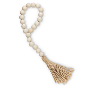 Loop Blessing Beads With Tassel - Natural