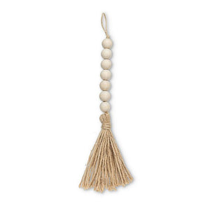 Short Blessing Beads With Tassel - Natural