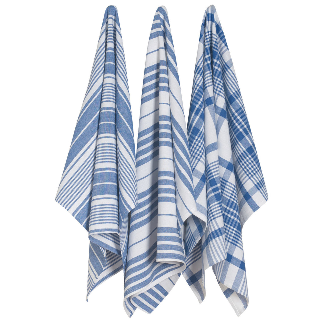 Royal Blue Jumbo Dishtowels - Set of 3