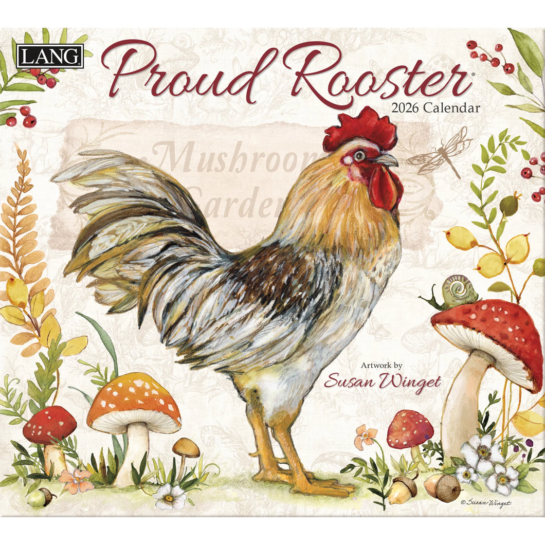Proud Rooster 2026 Lang Calendar
