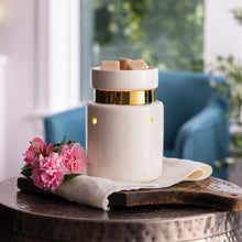 Load image into Gallery viewer, White and Gold Illumination Fragrance Warmer
