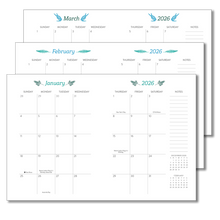 Load image into Gallery viewer, Greenery 2026 Weekly Softcover Planner

