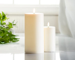 Luxlite Flameless 4x8" LED Pillar Candle - Sand