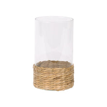 Load image into Gallery viewer, Jackson Clear Glass Candle Holder With Wicker - Assorted
