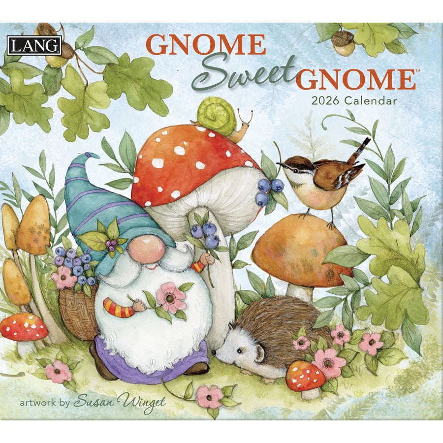 Gnome Sweet Gnome 2026 Lang Calendar