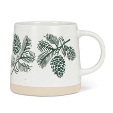 Load image into Gallery viewer, Wide Base Mug with Pinecones
